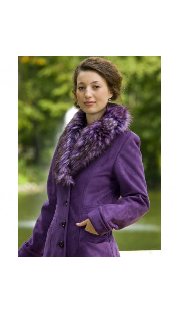Kabát fialový Jolana - 4021