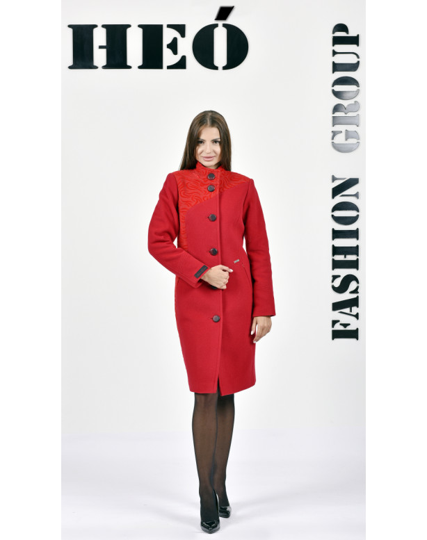 Dámsky vlnený Kabát červeny Sever  - 5286.1 Color 106/428