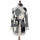 Dámsky vlnený Kabát čierno-biely Aanisah - 5308.1 Color 312