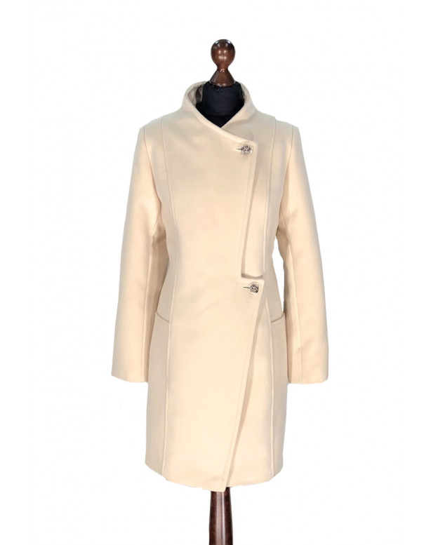 Dámsky vlnený kabát bežový Aayan - 5312 Color 506