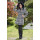 Dámsky vlnený Kabát čierno-biely Abbulla - 5318 Color 519
