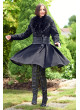 Dámsky vlnený Kabát čierny Clinton - 5326 COLOR 610 