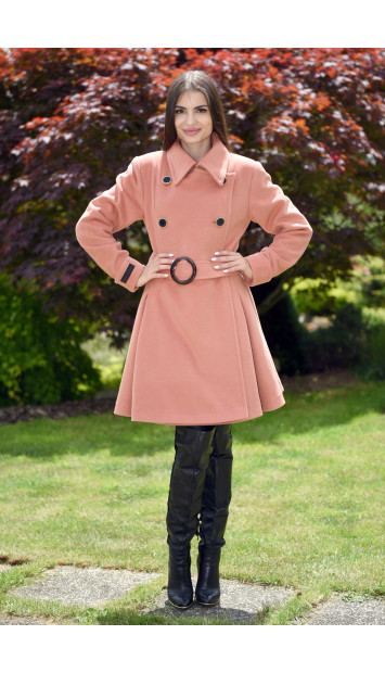 Kabát rúžový Michaela - 5327 COLOR 604
