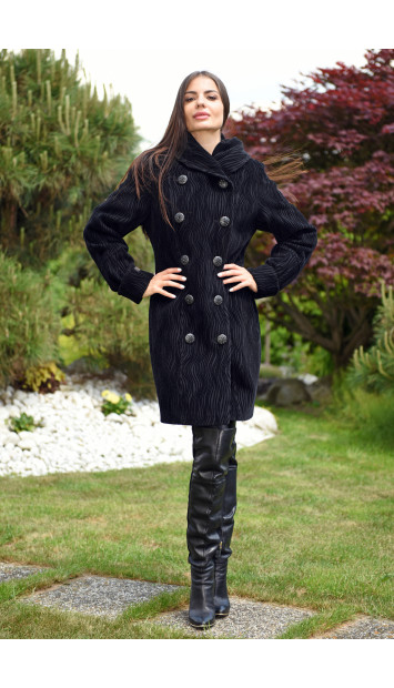Kabát čierny Kaja - 5330.1 Color 607