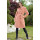 Dámsky vlnený Kabát rúžový Krištofka - 5331 Color 604