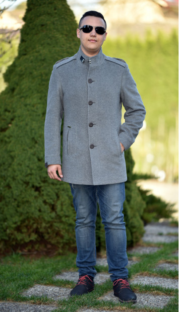Kabát sivý Michal - 5231 Color 78
