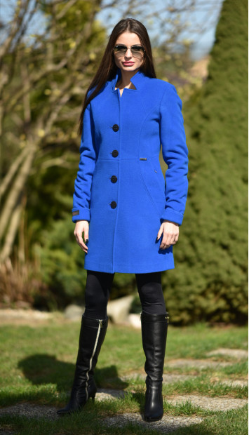 Dámsky vlnený Kabát modrý Brien - 5246 color 71