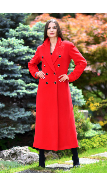 Dámsky kabát červený NO-NA - 5344 Color 106