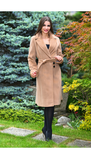 Dámsky kabát hnedý Detvianka - 5351.1 Color 672