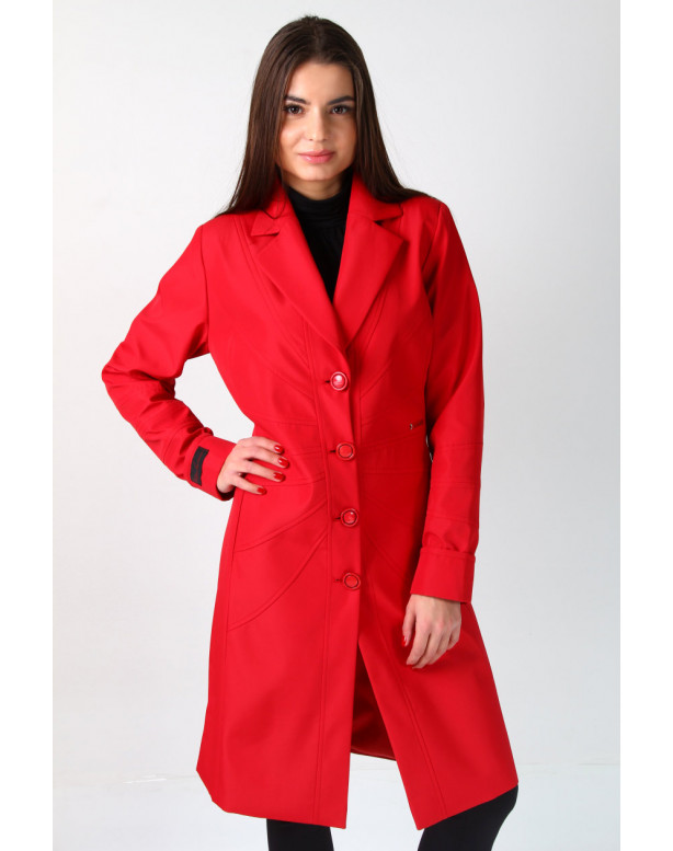Dámsky vlnený Kabát červený Alana - 5200 color 275