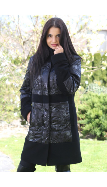 Kabát čierny Croped - 5129.1