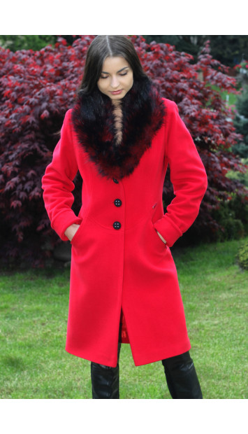 Kabát červený Jela - 5166 COLOR 106