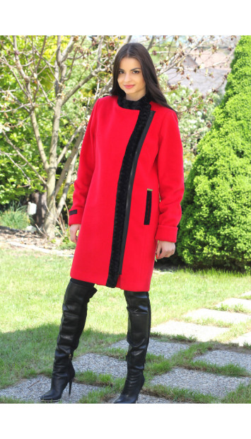 Kabát červený Darina - 5171 COLOR 106
