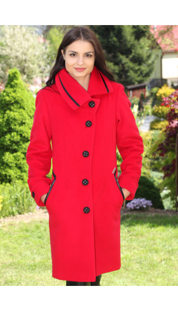 Kabát červený AO - 5173-A