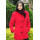 Dámsky vlnený Kabát červený Eda - 5182 COLOR 106