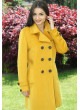 Dámsky vlnený Kabát žltý Anabela - 5184-a COLOR 235 