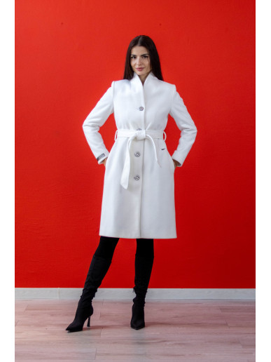 Dámsky vlnený kabát biely Valentína - 5449 Color 684 Dámsky vlnený kabát biely Valentína - 5449 Color 684