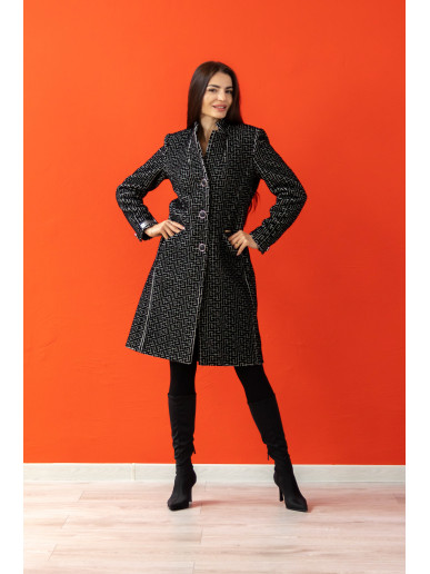 Dámsky vlnený kabát šedý Stella - 5456 Color 827 Dámsky vlnený kabát šedý Stella - 5456 Color 827