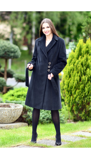 Dámsky kabát čierny Detvianka - 5351.1 Color 671