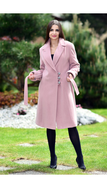 Dámsky kabát rúžový Detvianka - 5351 Color 670