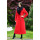 Dámsky vlnený kabát červený Václav - 5234 Color 106