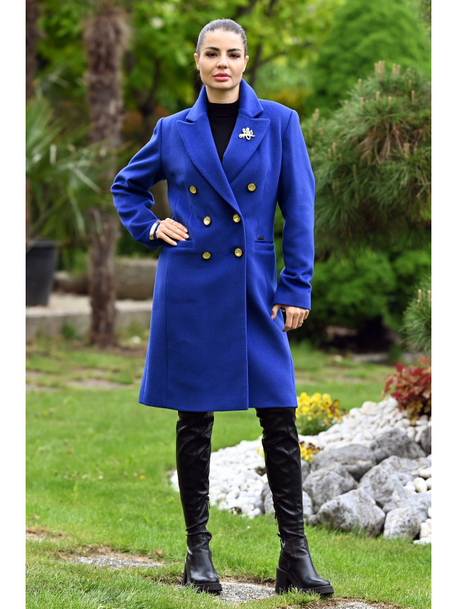 Dámsky kabát modrý Nonka - 5407 Color 696 Dámsky kabát modrý Nonka - 5407 Color 696