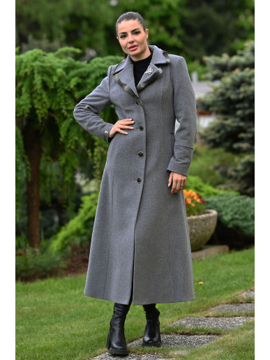 Dámsky kabát šedý Freja - 5406 Color 78 Dámsky kabát šedý Freja - 5406 Color 78