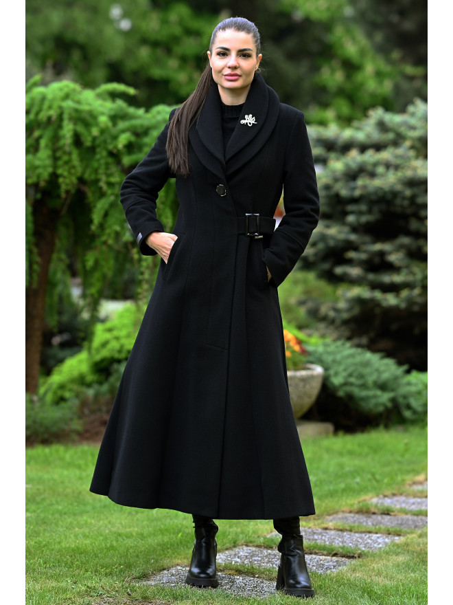 Dámsky kabát čierny Kristýn - 5408 Color 77