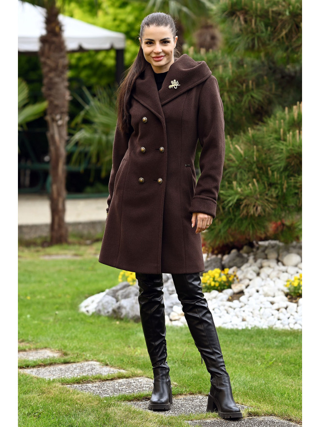 Dámsky kabát hnedý Paula - 5403 Color 782 Dámsky kabát hnedý Paula - 5403 Color 782