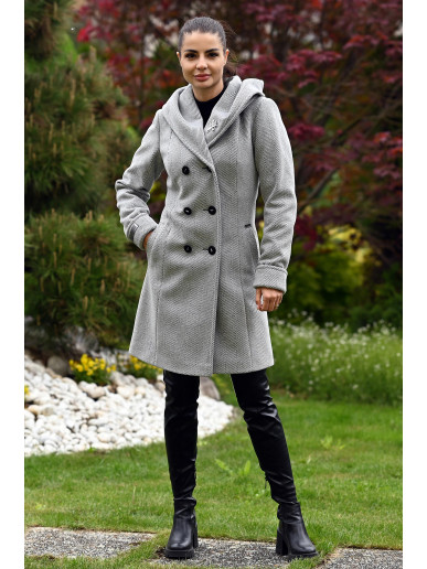 Dámsky kabát čierno biely Paula - 5403 Color 779 Dámsky kabát čierno biely Paula - 5403 Color 779