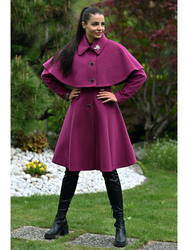 Dámsky kabát cyklamenový Violette - 5414 Color 688 Dámsky kabát cyklamenový Violette - 5414 Color 688