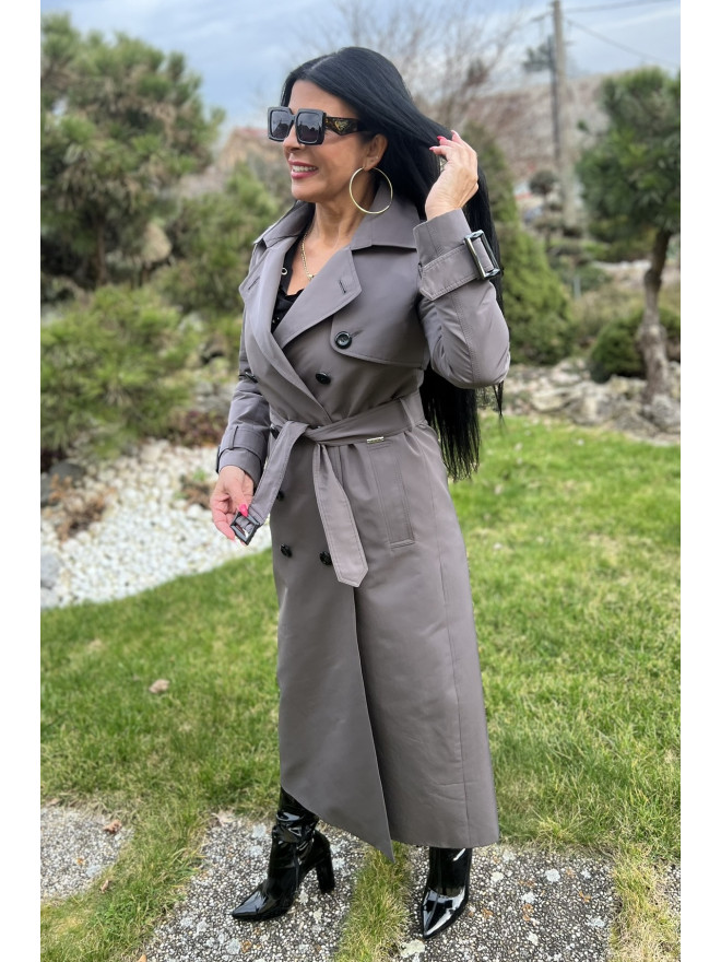 Dámsky plášť šedý Leyla - 5360 color 674