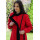 Dámsky vlnený Kabát červený Darina - 5171 COLOR 106