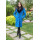 Dámsky vlnený kabát modrý Jela - 5166 COLOR 248