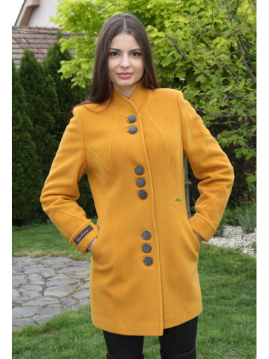 Dámsky vlnený Kabát žltý Svetlana - 5207 COLOR 148 Dámsky vlnený Kabát žltý Svetlana - 5207 COLOR 148