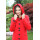 Dámsky vlnený Kabát červený Vanda - 5212 COLOR 106