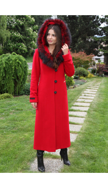 Kabát červený Wilo - 5225 Color 106