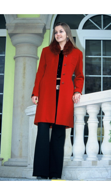 Kabát červený Emma - 39312