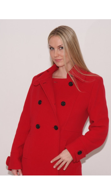 Kabát červený Monika - 39788