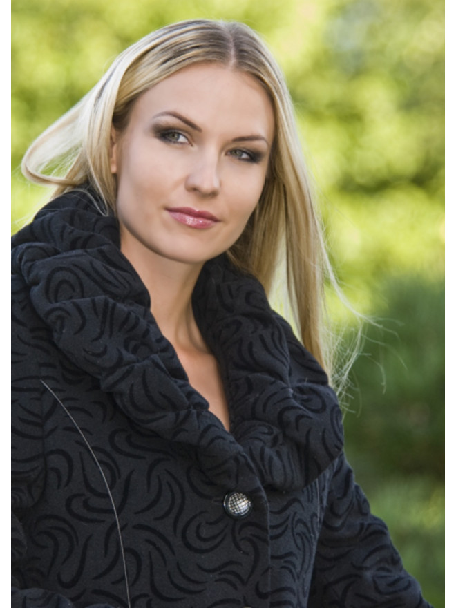 Dámsky vlnený Kabát čierny Valeria - 4056 Dámsky vlnený Kabát čierny Valeria - 4056