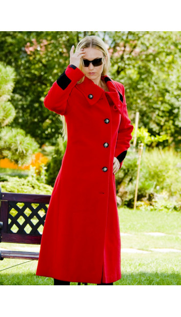 Kabát červený Alfréd - 4046
